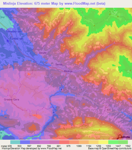 Mislinja,Slovenia Elevation Map