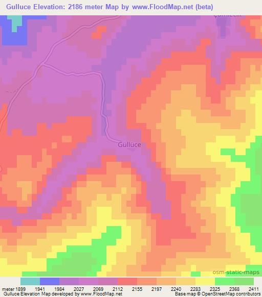 Gulluce,Turkey Elevation Map