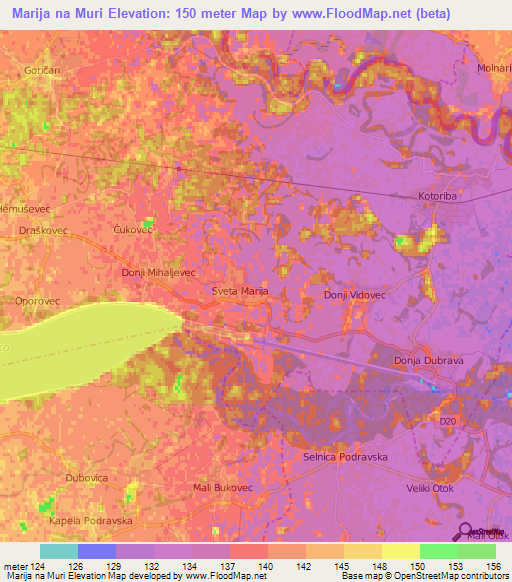 Marija na Muri,Croatia Elevation Map