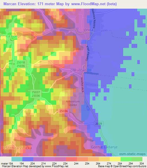 Marcan,Croatia Elevation Map