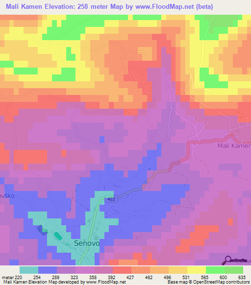 Mali Kamen,Slovenia Elevation Map