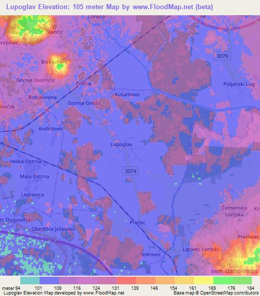 Lupoglav,Croatia Elevation Map