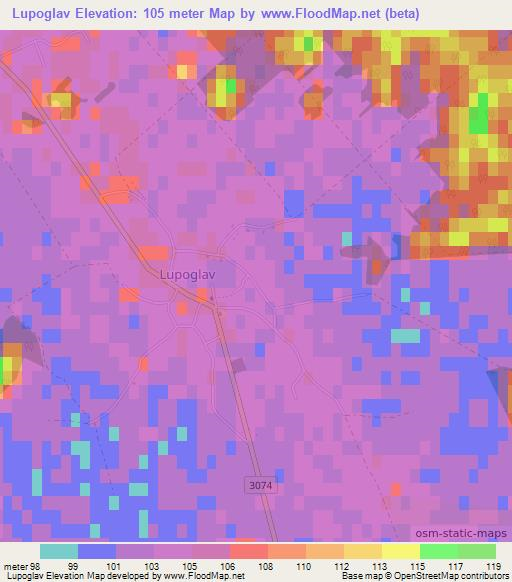 Lupoglav,Croatia Elevation Map