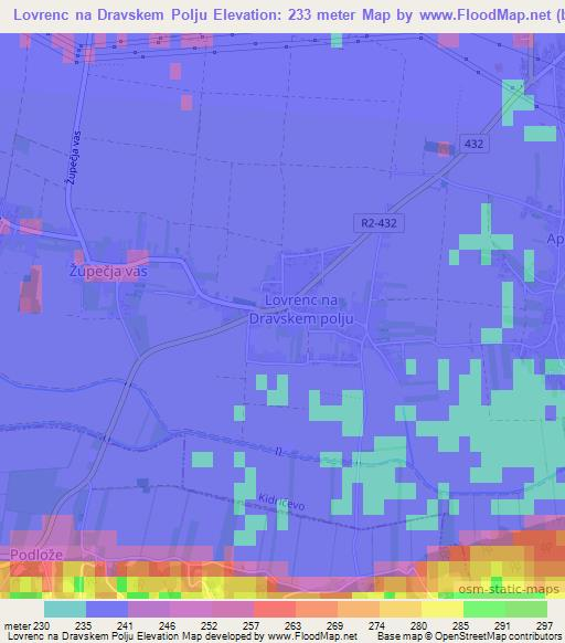 Lovrenc na Dravskem Polju,Slovenia Elevation Map