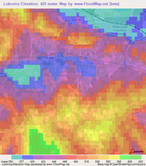 Lokovica,Slovenia Elevation Map