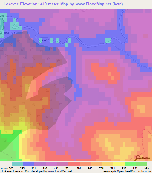 Lokavec,Slovenia Elevation Map