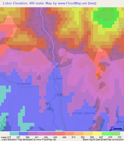 Lobor,Croatia Elevation Map