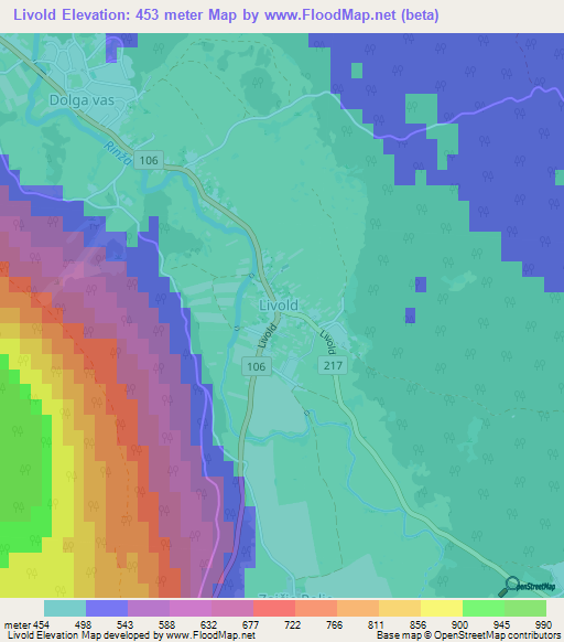 Livold,Slovenia Elevation Map