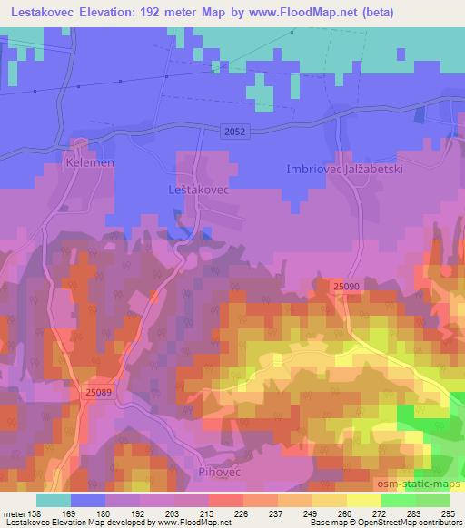 Lestakovec,Croatia Elevation Map