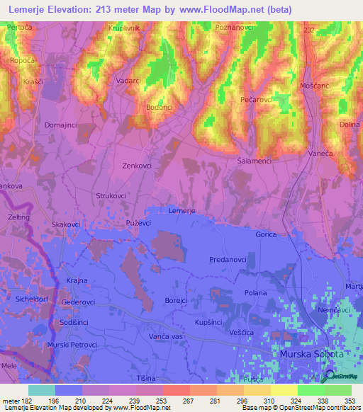 Lemerje,Slovenia Elevation Map