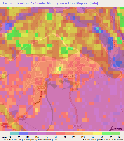 Legrad,Croatia Elevation Map