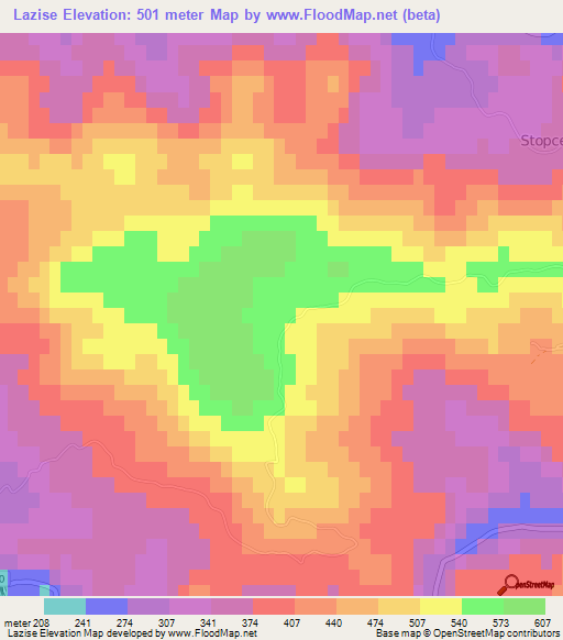 Lazise,Slovenia Elevation Map