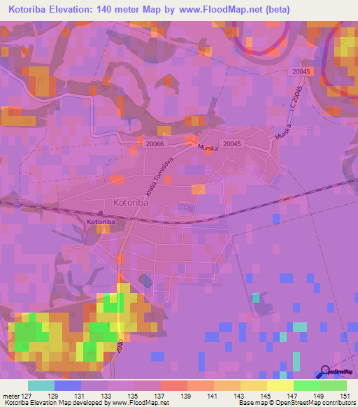 Kotoriba,Croatia Elevation Map