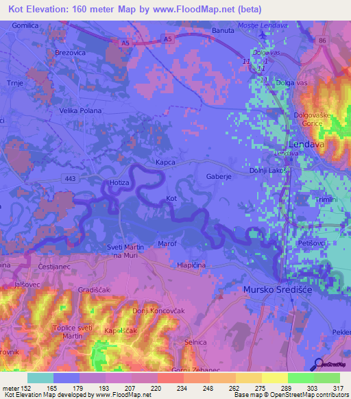 Kot,Slovenia Elevation Map