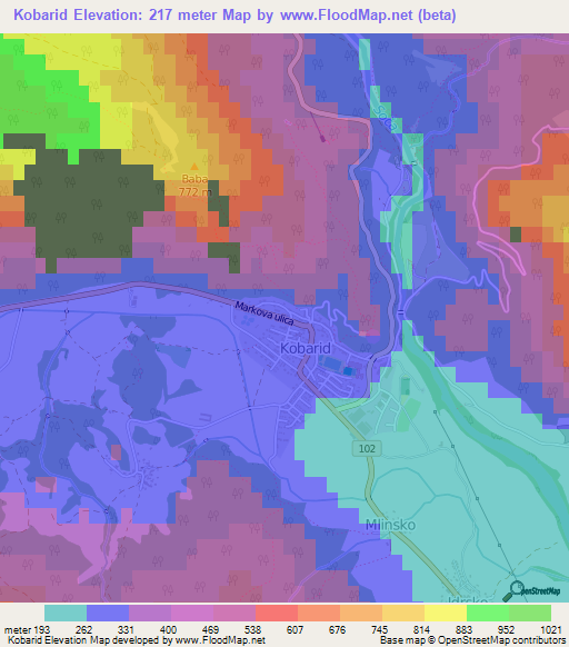 Kobarid,Slovenia Elevation Map