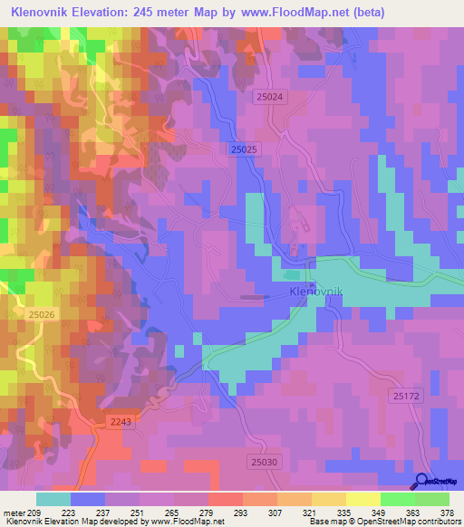 Klenovnik,Croatia Elevation Map