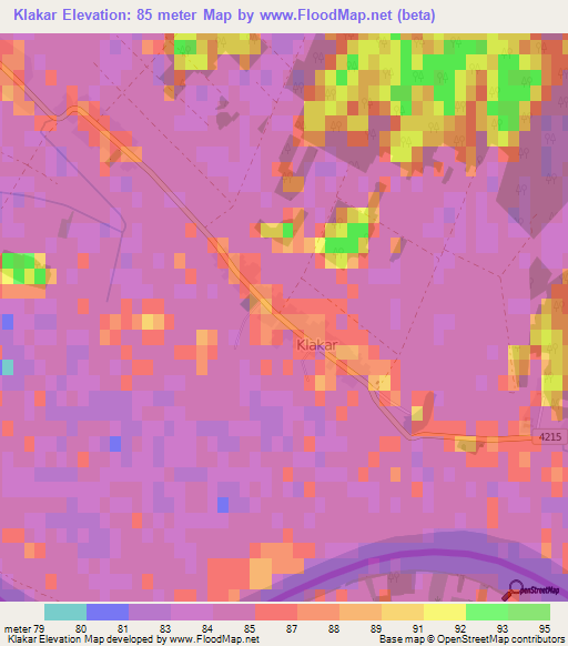 Klakar,Croatia Elevation Map