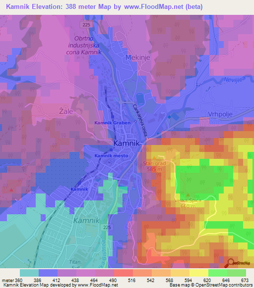 Kamnik,Slovenia Elevation Map