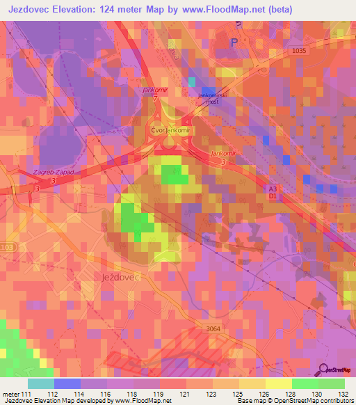 Jezdovec,Croatia Elevation Map