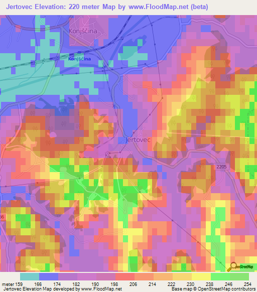 Jertovec,Croatia Elevation Map