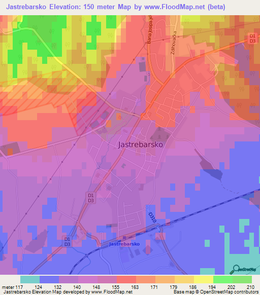 Jastrebarsko,Croatia Elevation Map