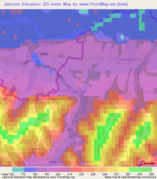 Jalsovec,Croatia Elevation Map