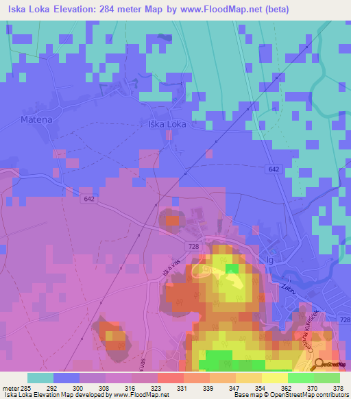 Iska Loka,Slovenia Elevation Map