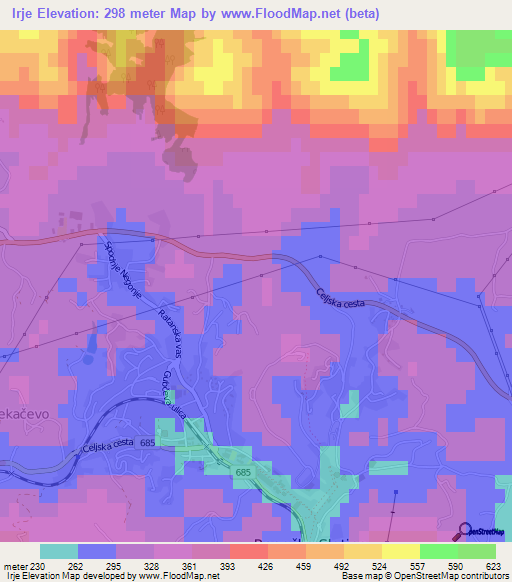 Irje,Slovenia Elevation Map