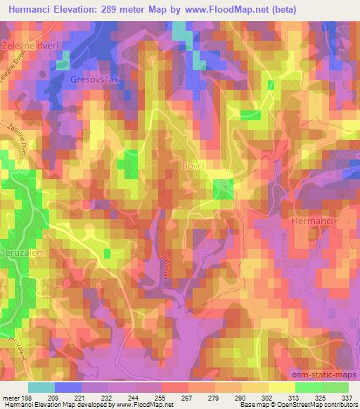 Hermanci,Slovenia Elevation Map