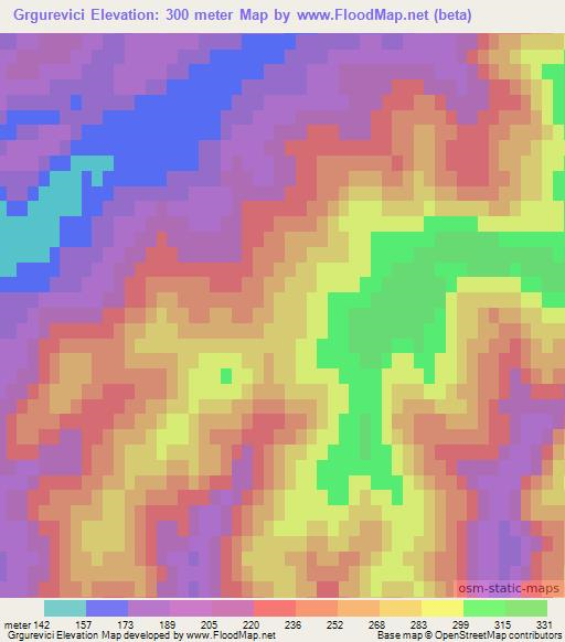 Grgurevici,Croatia Elevation Map