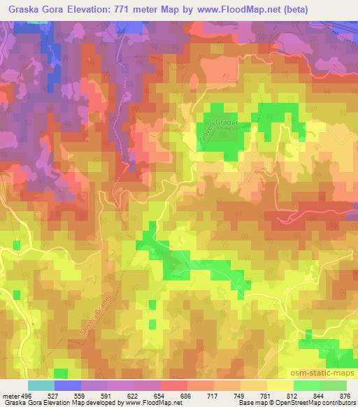 Graska Gora,Slovenia Elevation Map