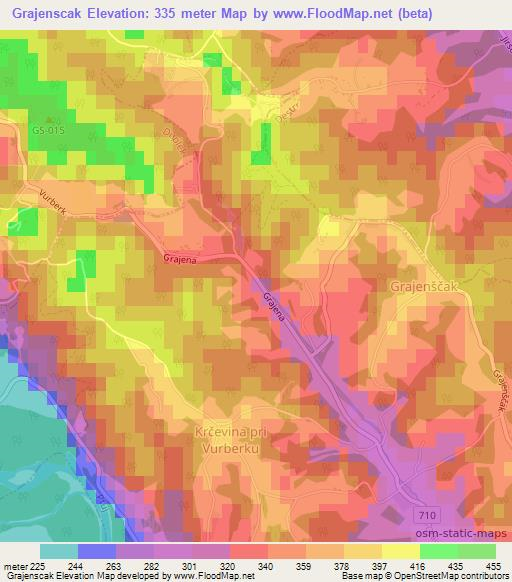 Grajenscak,Slovenia Elevation Map