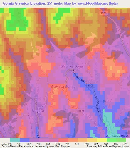 Gornja Glavnica,Croatia Elevation Map