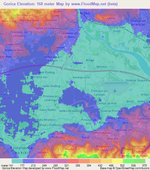 Gorica,Slovenia Elevation Map