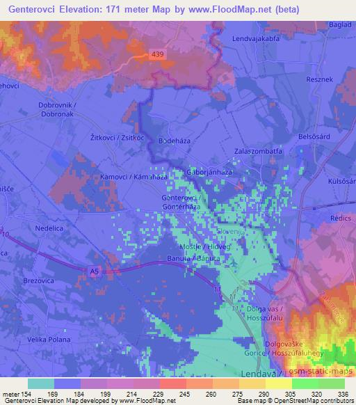 Genterovci,Slovenia Elevation Map