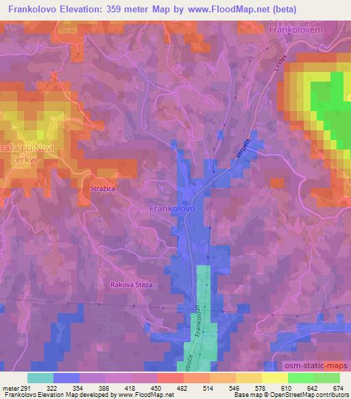 Frankolovo,Slovenia Elevation Map