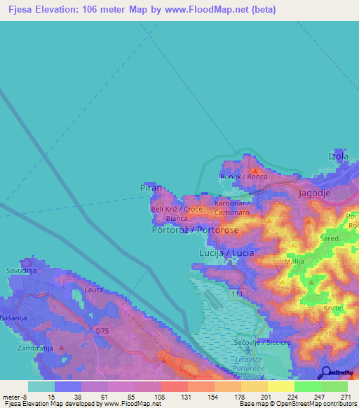 Fjesa,Slovenia Elevation Map