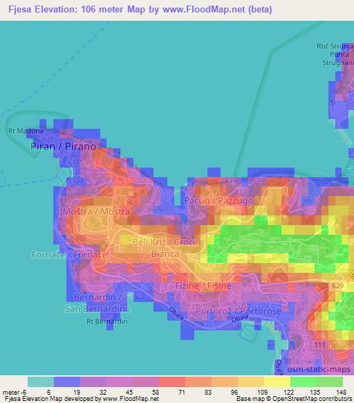 Fjesa,Slovenia Elevation Map