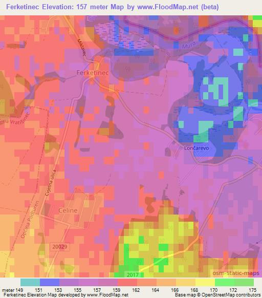 Ferketinec,Croatia Elevation Map