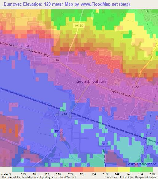 Dumovec,Croatia Elevation Map