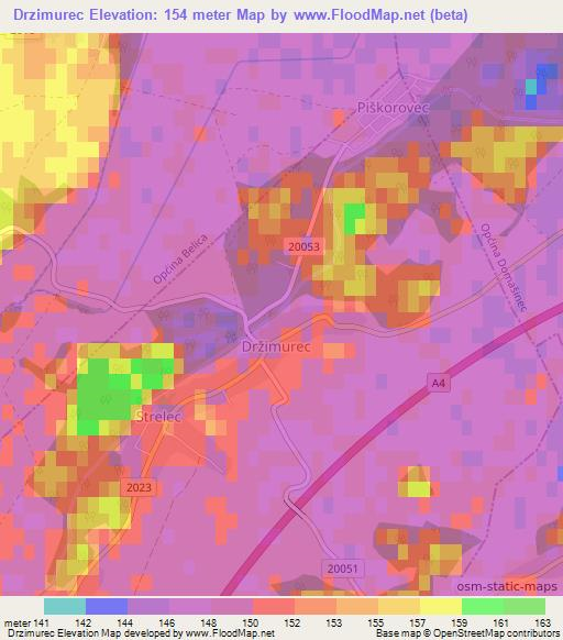 Drzimurec,Croatia Elevation Map