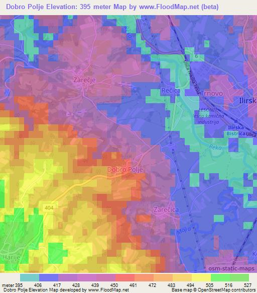 Dobro Polje,Slovenia Elevation Map