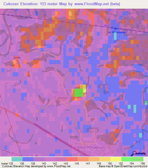 Cukovec,Croatia Elevation Map