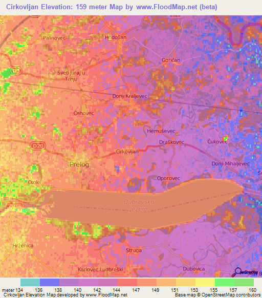 Cirkovljan,Croatia Elevation Map