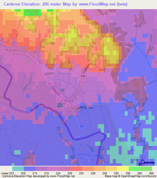 Cankova,Slovenia Elevation Map