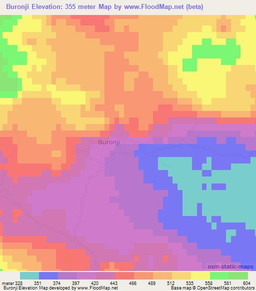 Buronji,Montenegro Elevation Map