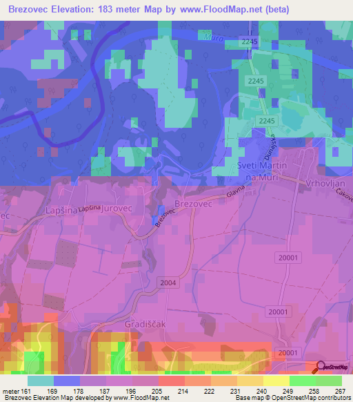 Brezovec,Slovenia Elevation Map