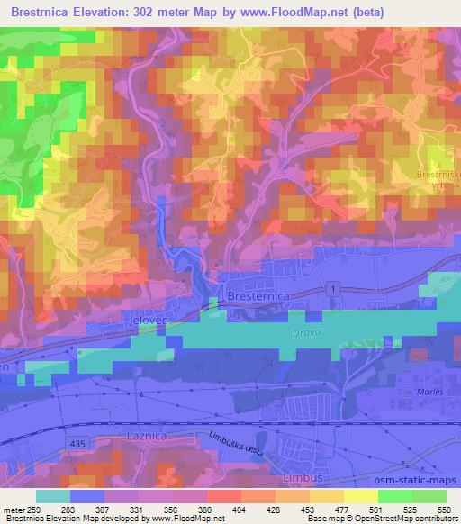 Brestrnica,Slovenia Elevation Map