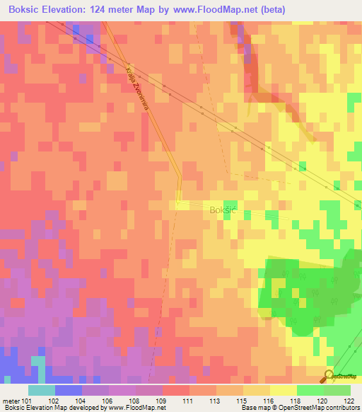 Boksic,Croatia Elevation Map