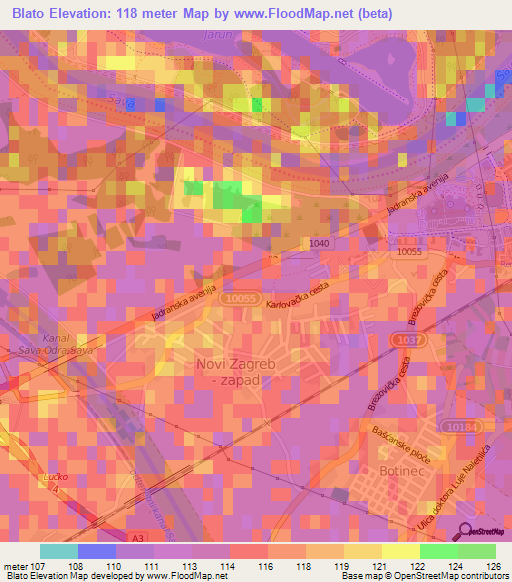 Blato,Croatia Elevation Map